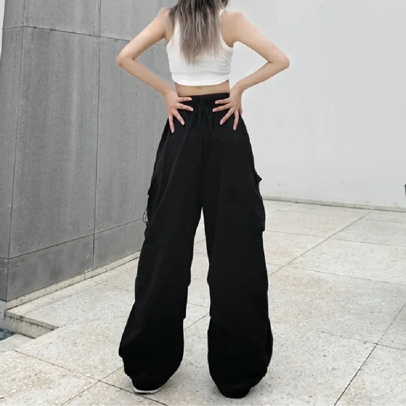 GOPLUS Women Cargo Pants Loose Baggy Black Pants Korean Fashion High Waist  Trousers Moda Pantalones Anchos