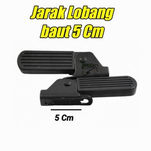 Foot Step Pijakan Lipat Kaki Depan Sepeda Listrik strik All Type Dengan Lubang Antar Baud 5 cm