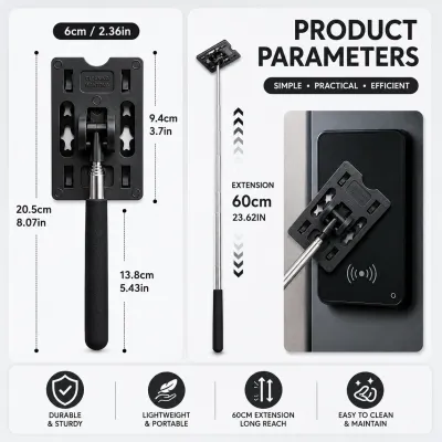 Touch n Go Card Holder Extension Stick TNG Card Holder Toll Card Holder RFID Card Holder Telescopic Extendable Car Toll Payment Parking Access Card Holder Adjustable Extension Pole Malaysia