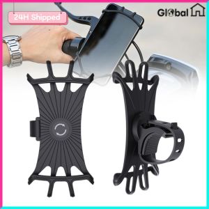【24H COD】Universal Silicone Motorcycle Phone Holder Adjustable 360 Degree Rotation Bicycle Bracket
