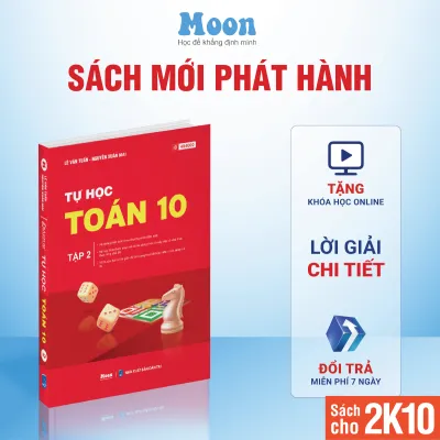 Combo 2 Sách ID Tự Học Toán Học Lớp 10 Chuẩn chương trình sgk bản mới nhất Moonbook
