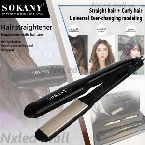 【Local Delivery/COD】Sokany Hair Straightener curler 2 in 1 Professional Edition Electric Fast Hot Perm hair lady straightener for men Womens Hair Straightener LCD Display Professional Flat Iron Hair Straighreners