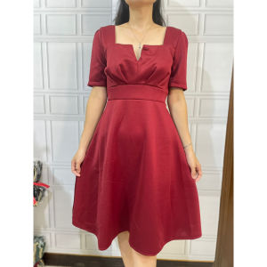 Best Store - Dress Midi Hanji Scuba / Dress Formal Midi / Dress Wanita Formal Ukuran M/ Dress Scuba / Dress Natalan