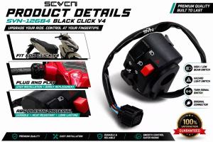 SEVEN SERIES HONDA CLICK V4 125i 2026 LEFT HANDLE SWITCH WITH BYPASS AND HAZZARD BUTTON SOLD AS 1PC