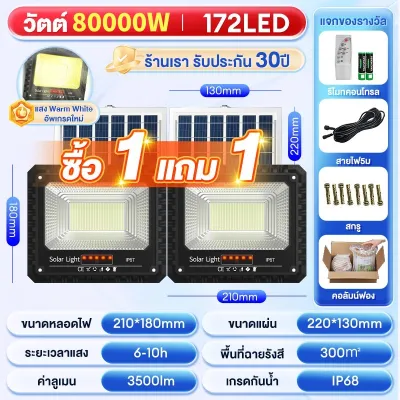 รับประกัน 30ปี ไฟโซล่าเซลล์ ไฟโซล่าเซล สปอตไลท์ โซล่า 100000wแท้ ไฟ led ไฟภายนอกอาคาร โซล่าเซลล์100000wแท้ กันน้ำ ป้องกันฟ้าผ่า การควบคุมแสงอัจฉริยะ ไฟสปอร์ตไลท์ Solar Light
