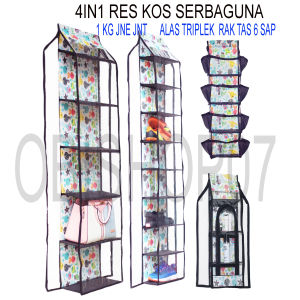 RAK GANTUNG 4IN1 SET( RAK TAS SEPATU KOSMETIK DAN SERBAGUNA) -OBISHOP07