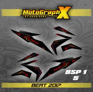 Sticker Striping Beat Esp Street Fi New Beat Design Motif Terlaris BSP 1