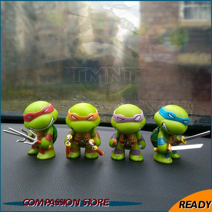 Teenage Mutant Ninja Turtles TMNT Set of 4 Mini Figures PVC Dolls