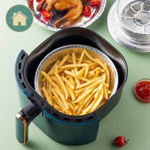 Giấy bạc lót nồi chiên không dầu 18cm 20cm 23cm Sét 50 khay