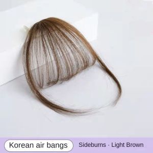 BENYTRO Women Air Bangs Hairpiece For Girls Black Brown Mini Fake Bangs Fashion Synthetic Hairpiece Extension