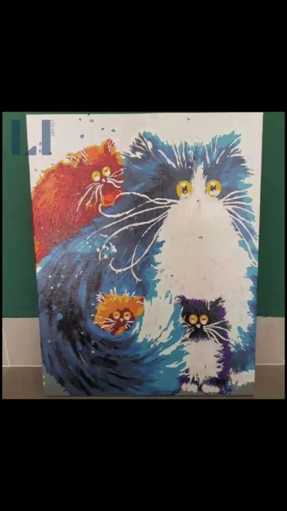 Tranh sơn dầu số hóa LIM Art – Tranh tô màu theo số Mèo | Lazada.vn