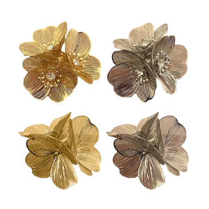 Elegant 3D Floral Rings for Women Vintage Styles with Waterfall Fishtail Designs and Stylish Diamonds Daily Use