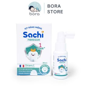 Xịt chống sâu răng cho bé SaChi chai 30ml thơm miệng ngừa mảng bám an toàn cho bé nuốt được