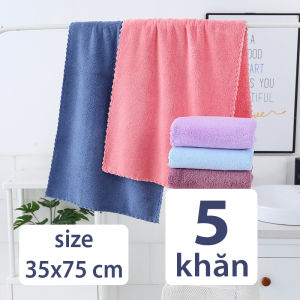 Combo 5 Khăn 10 khăn Lau Mặt Siêu Mềm Mại Siêu Hút Nước Living C Thấm Hút Tốt Tiện Lợi