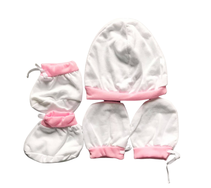 And Booties Set Baby Mitten And Hat Set Set Of Baby Bonnets