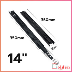 Golden รางลิ้นชัก 1คู่ รางลิ้นชักลูกปืน ขนาด 12/14นิ้ว รางลิ้นชัก รางลูกปืน รางเลื่อนลิ้นชัก drawer slide