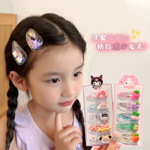 5 ชิ้นน่ารัก Sanrio สีชมพู Hairpin Pin การ์ตูน Kuromi Hello Kitty My Melody สาว Barrettes Bangs คลิปผู้หญิงอุปกรณ์เสริมผมเครื่องประดับของขวัญ