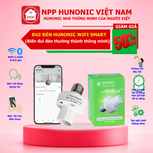 Đui Đèn Wifi Hunonic Bật Tắt Bóng Đèn Trên Điện Thoại Và Giọng Nói Ở Bất Cứ Đâu