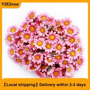 【Local shipping】 100Pcs Artificial Gerbera Daisy Silk Flowers Heads For DIY Wedding Party