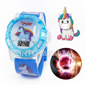 JAM TANGAN ANAK PEREMPUAN LAMPU PROYEKTOR MUSIK MELODI