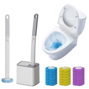 Disposable Toilet Brush Toilet Bowl Wand Holder Set with 18PCS Cleaner Refills Long Handle Home WC Accessories Tool2026
