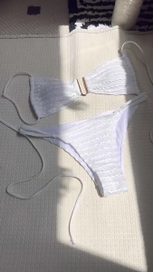 Women Triangle Bathing Suit Two Pieces Swimsuit Set Triangle Swimwears with Low Waist Briefs Triangle Swimming Costume