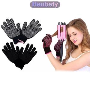 Heabety  1PC New Double-sided Hair Straightener Perm Curling Hairdressing Heat Resistant Finger Glove Hair Salon Tools Thermal Styling Gloves