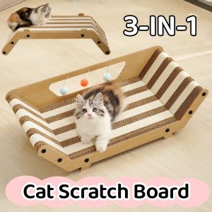 Cat Scratch Board Corrugated Paper Cat Toy Sofa Bed Integrated Cat Nest Durable To Grip and Wear