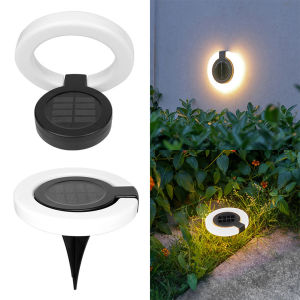 Led Solar Waterproof Atmosphere Light For Garden Foldable Underground Deck Lights Outdoor Yard Ip65 Patio Backyard Lawn Ground Pathway Stake Lamp Decor Stairs Driveway Round Fence