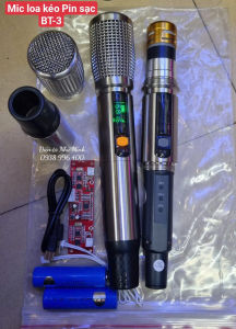 Mic loa kéo cao cấp ( Pin Sạc 3.7v - Pin Tiểu tùy chọn  ) SÓNG XA - ÂM THANH HAY - ít hú .