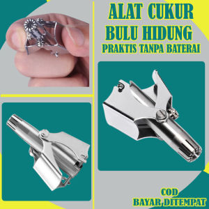 JM Alat Cukur / Potong Pencukur Bulu Hidung Tanpa Sakit Stainless Nose Hair Trimmer Tanpa Baterai