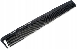 TONI&GUY หวีผมซี่ผสม 2 ด้าน ถี่ห่าง พร้อมหัวจิก รุ่น 06925 กว้าง 3/2.6 ยาว 22.5 สูง 0.5 ซม. น้ำหนัก 14 กรัม ช่างตัดผมมืออาชีพ ซาลอน – สีดำ