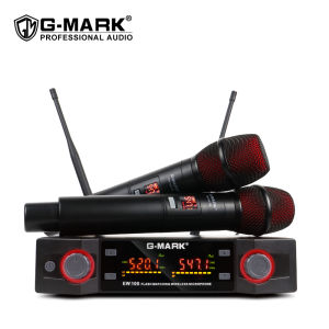 G-MARK EW100 Wireless Microphone UHF Handheld microphone Frequency Adjustable 80M receive Professional Party Speech