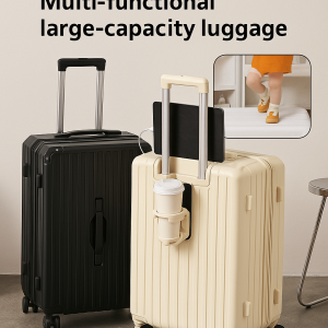 Multifunctional large-capacity solid color suitcase silent universal wheel trolley case password box