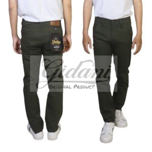 Celana Chino Panjang Pria JUMBO BRAND GIDANI Bahan Melar Size 33 - 40