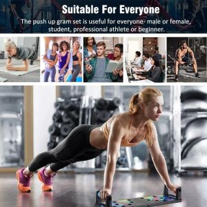 K.1 set High quality push up exercise combination board 12 in 1 System Push up Body Building Push Up Rack Board Fitness Comprehensive Exercise Workout Training