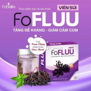 Viên Sủi FoFLUU Elderberry Đan Mạch | Quả Cơm Cháy Vitamin C Kẽm Zn Hòa Tan Nhanh Hương Vị Trái Cây 20 Viên