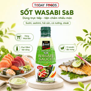 Mù tạt wasabi S&B Original 158ml Nhật Bản | Sốt chấm sushi sashimi hải sản cá nướng steak