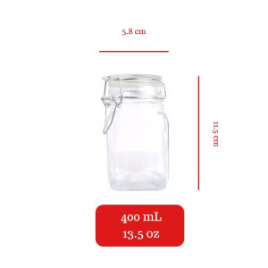 TRURO Hermetico Glass Jar 300 mL| Toples Kaca Tutup Kait | Jar Bumbu Beling