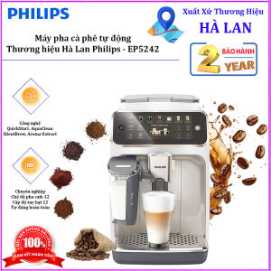 Máy pha cà phê tự động Serial 5200 pha 12 loại đồ uống khác nhau. Thương hiệu Hà Lan cao cấp Philips - EP5242/62