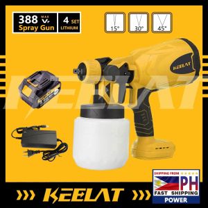 KEELAT 800W 800ml Cordless Electric Spray Paint Gun Sprayer High Power Household Disinfection Sterilization Sprayer