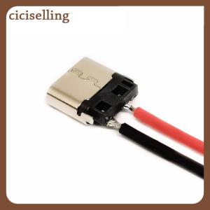 [ciciselling] 5pcs USB Type-C 2P Welding Wire Female Connector Cable For Mobile Phone Charging