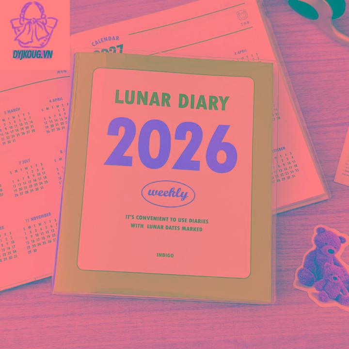 DYJKOUG 2026 Sách kế hoạch cuộc sống Tối giản Phong cách retro Sổ tay ...