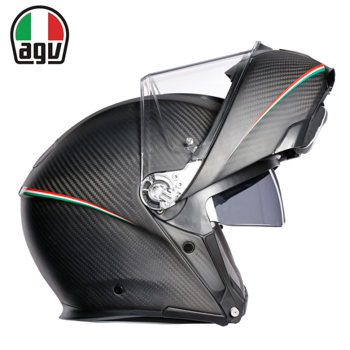 New AGV carbon fiber helmet for men and women antifog motorcycle