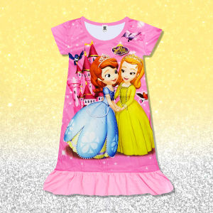 Sports Casual Girl Skirt Children Kids Short Dress Cartoon Palda ng mga Babae #QGA001