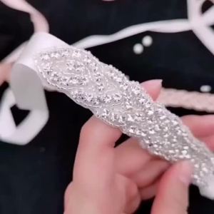 Korea Women Wedding Bride Belt Crystal Rhinestone Belts Dress Luxury Diamond Handmade Waistband Belt