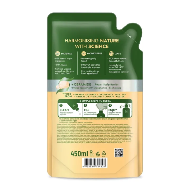 NATURALS%20BY%20WATSONS%20Argan%20Conditioner%20Refill%20450ml%20-%20Image%203
