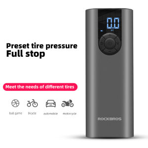 ROCKBROS Electric Pump Portable Smart Digital Tire Pressure Detection Air Inflator for Motorcycle Bicycle Car Wireless Preset Automatic Air Compressor With Light Rockbros A8 Rockbros A10 - Lazada