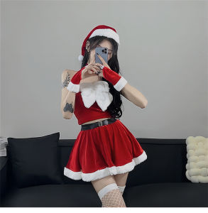 U Gonna S Christmas Sleepwear for Women Dress Red Sleeveless Push Up Lingerie Nightwear Fashion 2025 New Design Elastic Party Christmas Gift