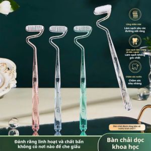 Bàn Chải Đánh Răng Dọc Haobai – Set 4 Cây – Lông Siêu Mềm 0.12mm Bảo Vệ Nướu Làm Sạch Sâu Cao Cấp